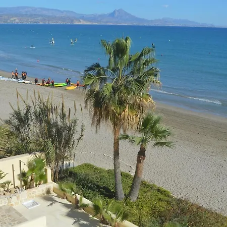 Maravilloso Amanecer Cabo A Pie De Playa Y Mar En Roquetes Alicante